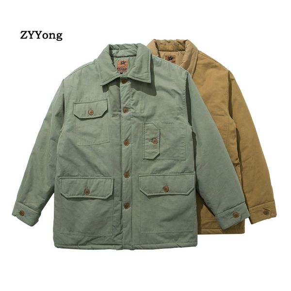 parkas padded jacket men winter new japan style lapel solid color tooling quality warm thick fashion casual coat clothing, Black
parkas padded jacket men winter new japan style lapel solid color tooling quality warm thick fashion casual coat clothing, Black