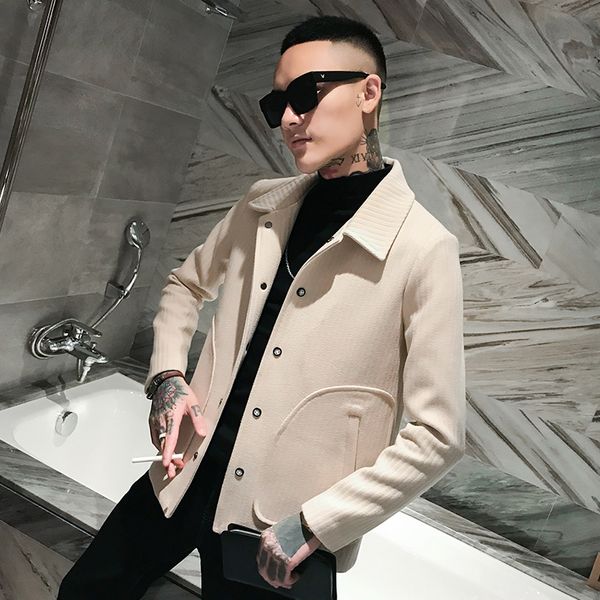 winter new woolen coat men fashion solid color letter printing casual woolen jacket street versatile warm british wind jacket, Black
winter new woolen coat men fashion solid color letter printing casual woolen jacket street versatile warm british wind jacket, Black