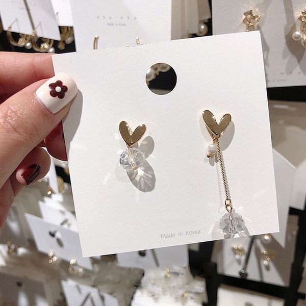 mengjiqiao korean new style metal heart crystal asymmetric long drop earrings for women fashion pearl temperament oorbellen gift, Silver
mengjiqiao korean new style metal heart crystal asymmetric long drop earrings for women fashion pearl temperament oorbellen gift, Silver