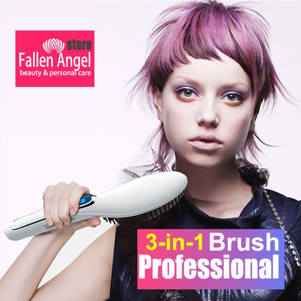 pelo new ionic hair straightener brush hair electric brush comb irons straight comb brush straightener curler styling tool, Black
pelo new ionic hair straightener brush hair electric brush comb irons straight comb brush straightener curler styling tool, Black