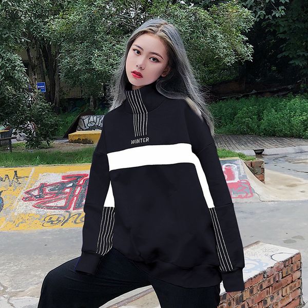hoodies women turtleneck casual letter print loose warm plus velvet soft sweatshirt trendy korean ulzzang womens clothes simple, Black
hoodies women turtleneck casual letter print loose warm plus velvet soft sweatshirt trendy korean ulzzang womens clothes simple, Black
