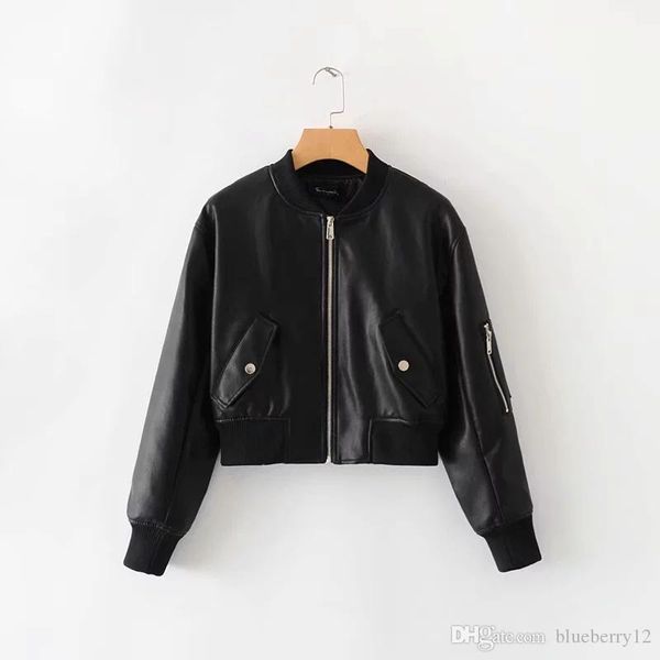 women leather jacket casual soft pu zipper coat solid color spring and autumn fashion biker motorcycle slim fit jackets, Black
women leather jacket casual soft pu zipper coat solid color spring and autumn fashion biker motorcycle slim fit jackets, Black
