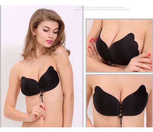 women adhesive bras ladies ra strapless invisible silicone adhesive invisible bra feather invisible lingerie, Red;black
women adhesive bras ladies ra strapless invisible silicone adhesive invisible bra feather invisible lingerie, Red;black