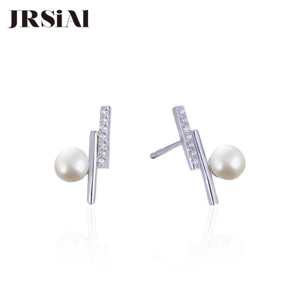 jrsial 925 sterling silver jewelry freshwater pearl earrings korean fashion zircon earrings woman simple bead, Golden;silver
jrsial 925 sterling silver jewelry freshwater pearl earrings korean fashion zircon earrings woman simple bead, Golden;silver