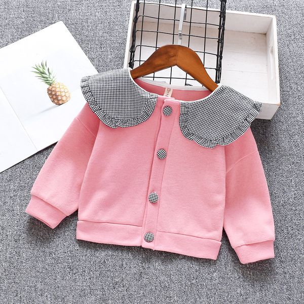 4 pieces/lot) new 2019 children's clothing girls outerwear plaid baby girl coat kids fall clothes 082803, Blue;gray
4 pieces/lot) new 2019 children's clothing girls outerwear plaid baby girl coat kids fall clothes 082803, Blue;gray