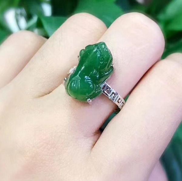 натуральный biyuyang счастливые деньги кольцо s925 серебро инкрустация зеленый яблоко зеленый нефрит кольцо регулируемый текущий сертификат, Silver
натуральный biyuyang счастливые деньги кольцо s925 серебро инкрустация зеленый яблоко зеленый нефрит кольцо регулируемый текущий сертификат, Silver