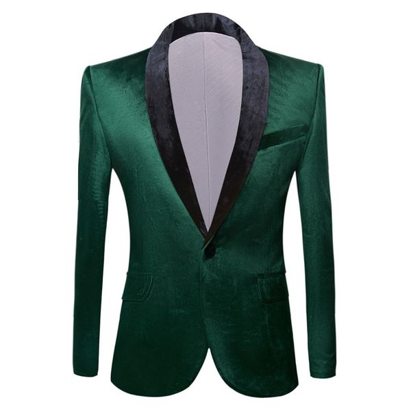 men's velvet fashion suit jacket wedding groom stage singer prom slim fit blazers, White;black
men's velvet fashion suit jacket wedding groom stage singer prom slim fit blazers, White;black