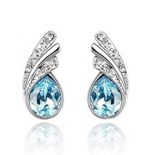new angels wings earrings for women sapphire jewelry light blue crystal earrings stud set in 925 silver plated +white gold plated, Golden;silver
new angels wings earrings for women sapphire jewelry light blue crystal earrings stud set in 925 silver plated +white gold plated, Golden;silver