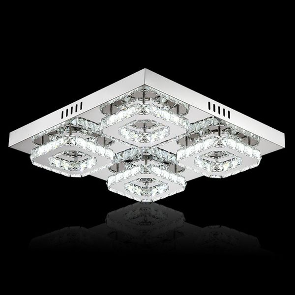 

мода современные светодиодные crystal light square накладные лампы хрустальные люстры потолочные светильники светильник для гостиная спальня