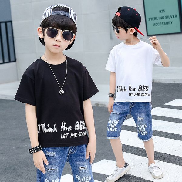 child clothes boutique kids clothing set boy summer fashion suit toddler t-shirts + denim shorts 3 4 5 6 7 8 9 10 11 12 13 years, White
child clothes boutique kids clothing set boy summer fashion suit toddler t-shirts + denim shorts 3 4 5 6 7 8 9 10 11 12 13 years, White