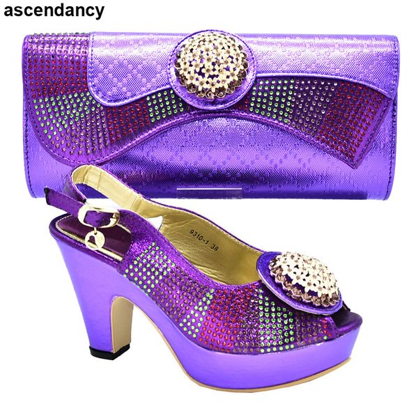 

ladies shoe and matching bag for nigeria party women shoes high heel italian shoe and bag set for party in women buckle strap, Black