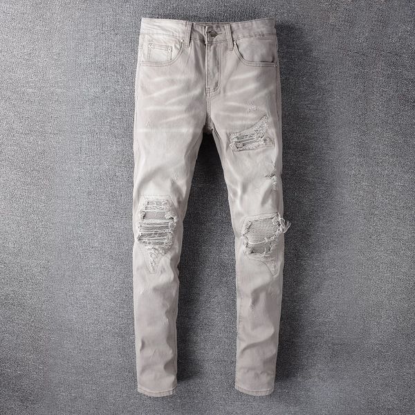 crime bad men designer jeans skinny jeans brand motorcycle riders denim fashion designer hip hop mens designer jeans quality is very good, Blue 
crime bad men designer jeans skinny jeans brand motorcycle riders denim fashion designer hip hop mens designer jeans quality is very good, Blue
