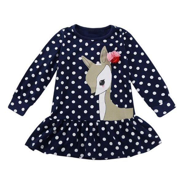 cartoon animal deer printed pattern long sleeve dress dots princess autumn cotton kids baby girls dresses, Red;yellow
cartoon animal deer printed pattern long sleeve dress dots princess autumn cotton kids baby girls dresses, Red;yellow