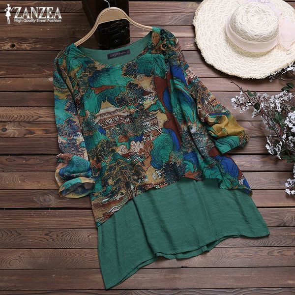 kaftan printed women's asymmetrical blouse 2019 zanzea plus size blusa vintage long sleeve tee shirt female o neck chemise, White
kaftan printed women's asymmetrical blouse 2019 zanzea plus size blusa vintage long sleeve tee shirt female o neck chemise, White