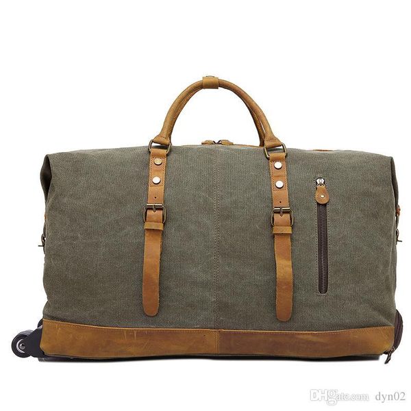 new canvas with leather trolley travel bag men's portable multi-function retro messenger bag canvas bag 3 colors
new canvas with leather trolley travel bag men's portable multi-function retro messenger bag canvas bag 3 colors