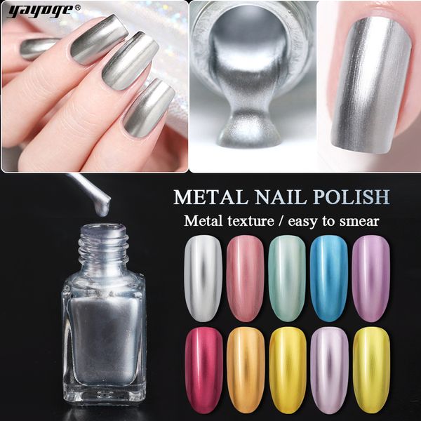 yayoge 6ml mirror nail polish metallic lacquer nail mirror effect silver metal gold gel polish soak off nails art manicure
yayoge 6ml mirror nail polish metallic lacquer nail mirror effect silver metal gold gel polish soak off nails art manicure