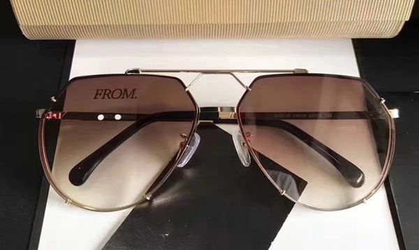 luxury- men designer square gold brown gradient sunglasses fashion brand sunglass with hard box, White;black
luxury- men designer square gold brown gradient sunglasses fashion brand sunglass with hard box, White;black
