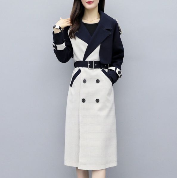 spring england style long trench coat women fashion classic double breasted trench coat female elegant, Tan;black
spring england style long trench coat women fashion classic double breasted trench coat female elegant, Tan;black