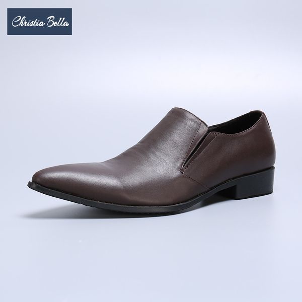 christia bella simplicity solid genuine leather men office shoes new fashion large size pointed toe slip on formal party shoes, Black
christia bella simplicity solid genuine leather men office shoes new fashion large size pointed toe slip on formal party shoes, Black
