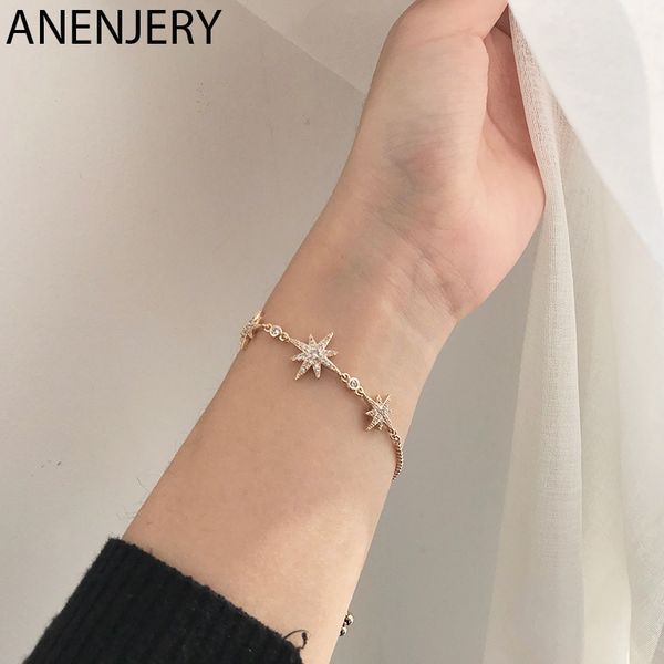 anenjery dainty micro pave cubic zircon gold lucky star bracelets 925 sterling silver eight star bracelet for women gifts s-b326, Black
anenjery dainty micro pave cubic zircon gold lucky star bracelets 925 sterling silver eight star bracelet for women gifts s-b326, Black