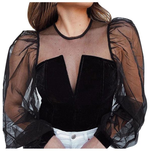 блуза женщины сексуального perspective повелительницы замша сетка сращивание bubble sleeve shirt основывая 2020 новых женскую одежду # yl5, White
блуза женщины сексуального perspective повелительницы замша сетка сращивание bubble sleeve shirt основывая 2020 новых женскую одежду # yl5, White