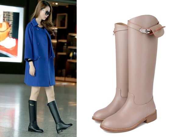 leather genuine lady buckle martin boots brand designer women straight boots knight chaussure mujer plus size 41 42
leather genuine lady buckle martin boots brand designer women straight boots knight chaussure mujer plus size 41 42