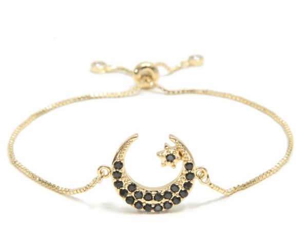 gold silver moon star chain bracelet micro pave cz rope black cubic zirconia adjusted macrame bracelet bangles ccg01 jewelry
gold silver moon star chain bracelet micro pave cz rope black cubic zirconia adjusted macrame bracelet bangles ccg01 jewelry