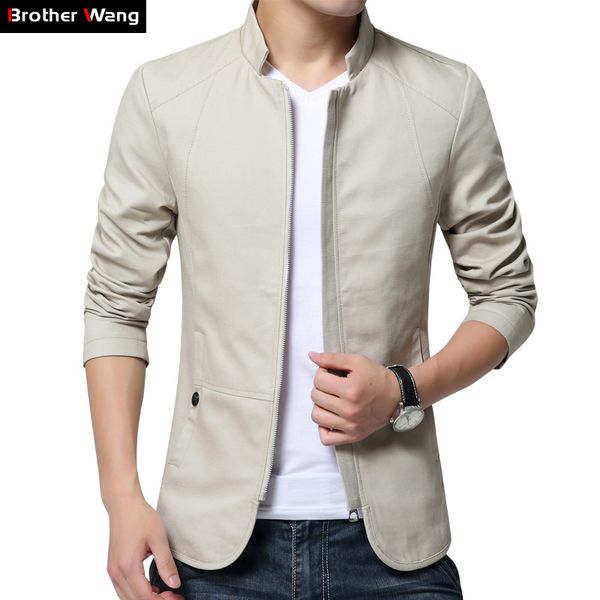 broter wang 2017 new white jacket men 's fashion collar slim casual jacket cotton washed men solid color coats 4xl 5xl, Black;brown
broter wang 2017 new white jacket men 's fashion collar slim casual jacket cotton washed men solid color coats 4xl 5xl, Black;brown
