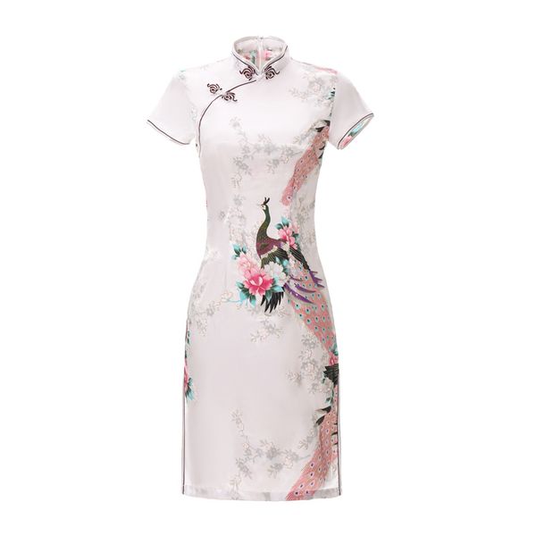white print short sleeve mini dress chinese women silk rayon qipao short cheongsam peacock&flower size s l xl xxl 3xl 4xl 5xl, Red
white print short sleeve mini dress chinese women silk rayon qipao short cheongsam peacock&flower size s l xl xxl 3xl 4xl 5xl, Red