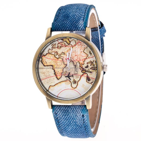 fashion casual ladies watch airplane map travel quartz wristwatches denim band watch men clock wrist watches new 2019, Slivery;brown
fashion casual ladies watch airplane map travel quartz wristwatches denim band watch men clock wrist watches new 2019, Slivery;brown