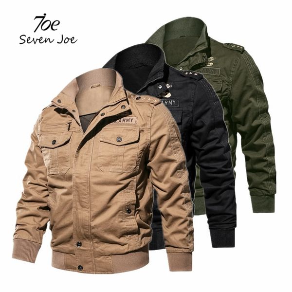 seven joe jacket men winter cotton jacket coat army men's pilot autumn casual cargo jaqueta, Black;brown
seven joe jacket men winter cotton jacket coat army men's pilot autumn casual cargo jaqueta, Black;brown