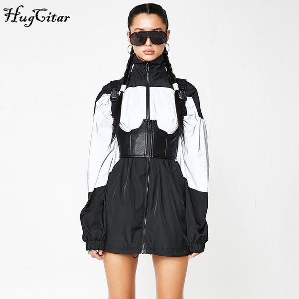 hugcitar 2019 reflective patchwork long sleeve coat autumn winter women windbreaker streetwear baggy outfits jacket, Black;brown
hugcitar 2019 reflective patchwork long sleeve coat autumn winter women windbreaker streetwear baggy outfits jacket, Black;brown