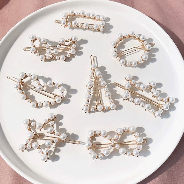 korea fashion imitiation pearl hair clip snap barrettes for women girl handmade pearl geometric hairpins hair accessories, Golden;silver
korea fashion imitiation pearl hair clip snap barrettes for women girl handmade pearl geometric hairpins hair accessories, Golden;silver