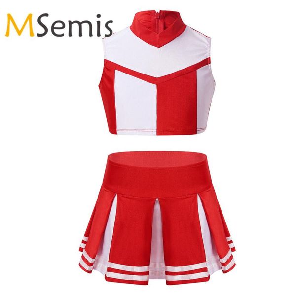kids girls cheerleader cosplay costume outfit zippered crop with pleated skirt set for school cheerleading stage performance
kids girls cheerleader cosplay costume outfit zippered crop with pleated skirt set for school cheerleading stage performance