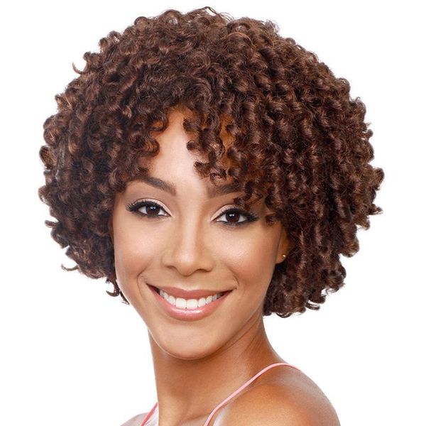 fashion 10" kinky curly wigs for african women - red-brown short hair afro wig heat resistant synthetic cosplay full wigs for black wom
fashion 10" kinky curly wigs for african women - red-brown short hair afro wig heat resistant synthetic cosplay full wigs for black wom