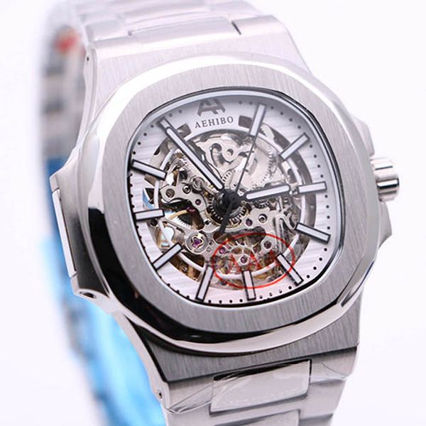 skeleton transparent dial 42mm aehibo sapphire crystal index watches automatic mens watch transparent movement successful man wristwatches, Slivery;brown
skeleton transparent dial 42mm aehibo sapphire crystal index watches automatic mens watch transparent movement successful man wristwatches, Slivery;brown