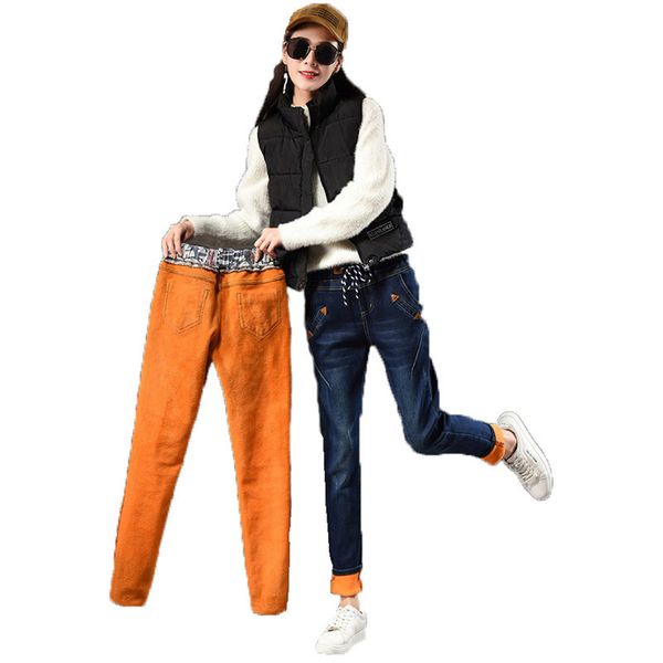 jeans women dark blue plus size high waist elastic denim pants 019 new autumn winter korean fashion loose add velvet jeans lr322, Black;white
jeans women dark blue plus size high waist elastic denim pants 019 new autumn winter korean fashion loose add velvet jeans lr322, Black;white