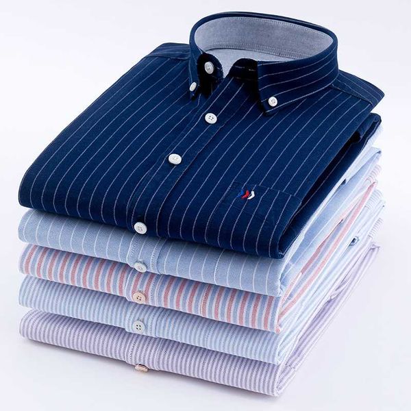 men's oxford shirt 100% cotton fashion stripe casual long sleeve shirts retro style design mens dress shirts male, White;black
men's oxford shirt 100% cotton fashion stripe casual long sleeve shirts retro style design mens dress shirts male, White;black