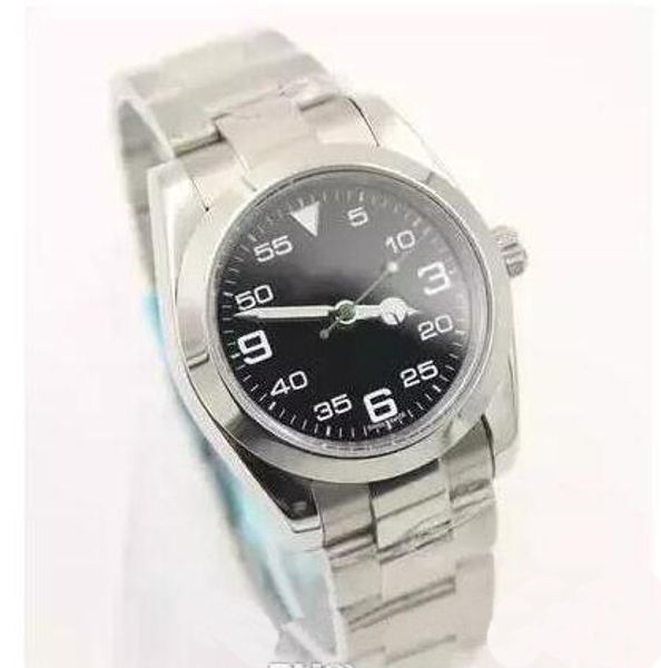 men watch stainless steel strap air king black dial green pointer automatic movment sapphire glass mirror men's watches, Slivery;brown
men watch stainless steel strap air king black dial green pointer automatic movment sapphire glass mirror men's watches, Slivery;brown