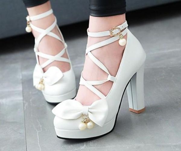 2019 women's shoes in spring and autumn with new style high heel coarse heel round head waterproof table bowknot@2240, Black
2019 women's shoes in spring and autumn with new style high heel coarse heel round head waterproof table bowknot@2240, Black