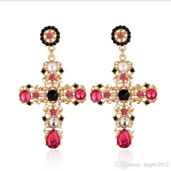 women new vintage earrings jewelry black blue red crystal hollow out crosses dangle drop earring bohemian large long earring party gifts sd, Silver
women new vintage earrings jewelry black blue red crystal hollow out crosses dangle drop earring bohemian large long earring party gifts sd, Silver