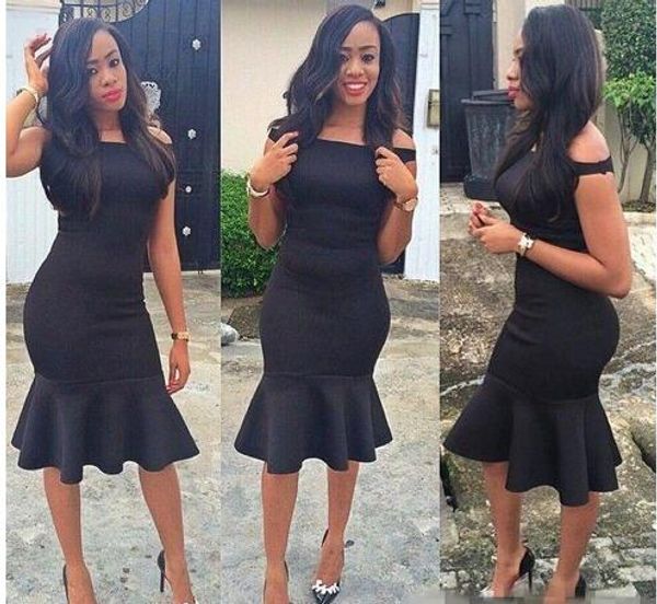 simple knee length black girls evening prom dress with sleeves off the shoulder mermaid satin cocktail homecoming party formal dress cheap, Black;red
simple knee length black girls evening prom dress with sleeves off the shoulder mermaid satin cocktail homecoming party formal dress cheap, Black;red