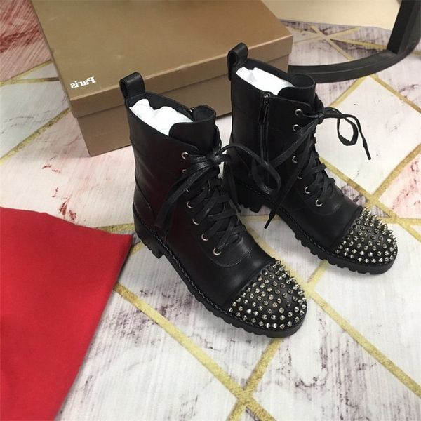 leather martin boots calfskin women spikes rivet boot lace up ankle bottes bottom booties australia bottines women boots 21 dust bag, Black
leather martin boots calfskin women spikes rivet boot lace up ankle bottes bottom booties australia bottines women boots 21 dust bag, Black