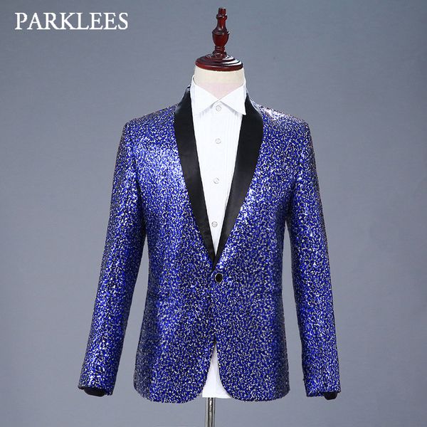 shiny silver blue sequins blazer jacket men shawl lapel one button mens dress suit stage prom singer dj costumes glitter blazers, White;black
shiny silver blue sequins blazer jacket men shawl lapel one button mens dress suit stage prom singer dj costumes glitter blazers, White;black