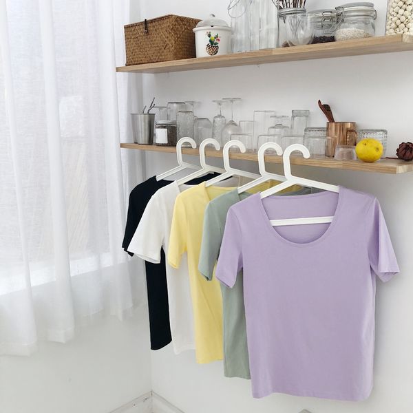 simple solid color t- female 2019 summer short sleeve base shirt loose versatile cotton t-shirt women's top, White
simple solid color t- female 2019 summer short sleeve base shirt loose versatile cotton t-shirt women's top, White
