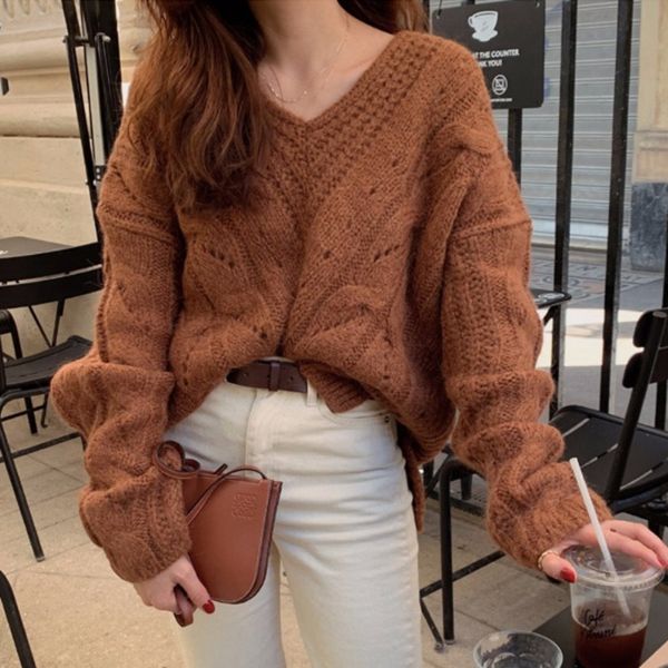 2020 новая весна solid color v-образным вырезом моды свитер женщины корея свободный пуловер управление леди дикий knit tops tide v521, White;black
2020 новая весна solid color v-образным вырезом моды свитер женщины корея свободный пуловер управление леди дикий knit tops tide v521, White;black