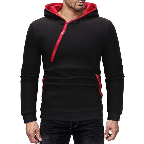 men's brand new creative personality fashion leisure business zipper monochrome hoodie mens hoodies sweatshirt men, Black
men's brand new creative personality fashion leisure business zipper monochrome hoodie mens hoodies sweatshirt men, Black