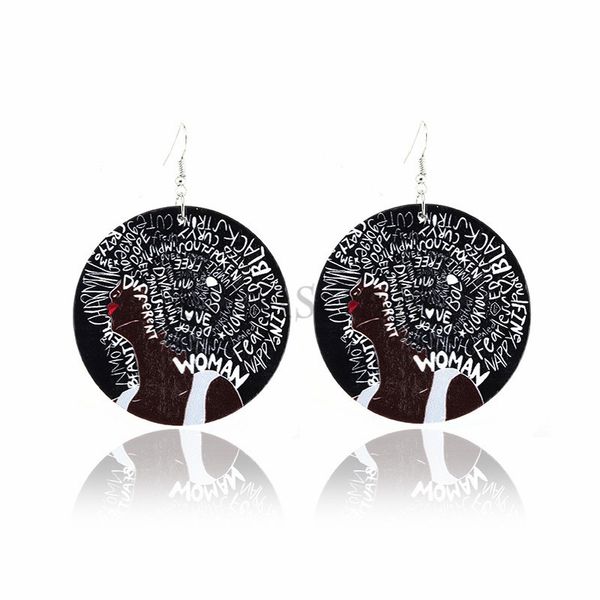 black styles round wood earrings printed letters art pattern wooden earring handmade diy hook pendant eardrop women jewelry designer gifts, Silver
black styles round wood earrings printed letters art pattern wooden earring handmade diy hook pendant eardrop women jewelry designer gifts, Silver