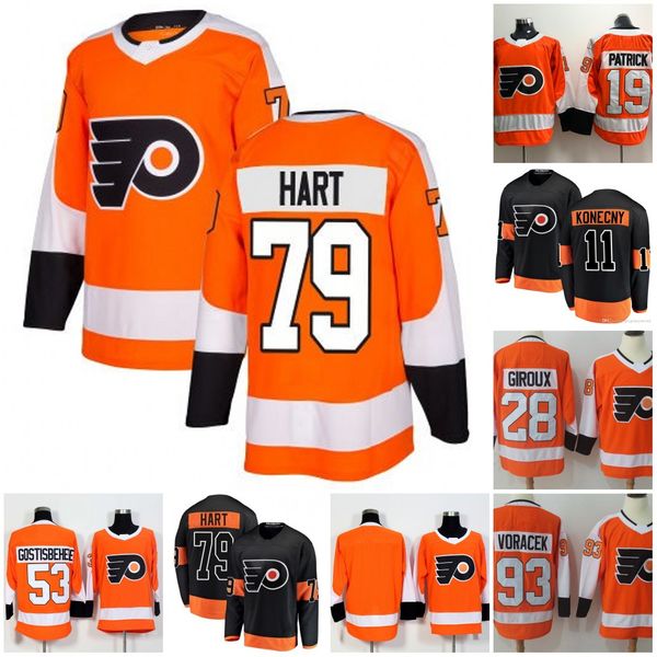 Men Philadelphia Flyers 79 Carter Hart 28 Claude Giroux 11 Travis Konecny 9 Ivan Provo 19 Nolan Patrick 53 Shayne Gostisbehere Hockey Jersey
Men Philadelphia Flyers 79 Carter Hart 28 Claude Giroux 11 Travis Konecny 9 Ivan Provo 19 Nolan Patrick 53 Shayne Gostisbehere Hockey Jersey