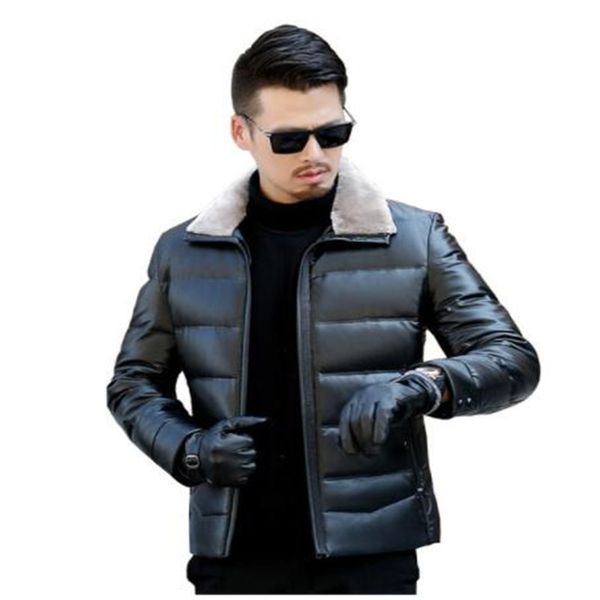 men motorcycle down jacket leather coats 2018 new m-3xl winter warm sheepskin jacket men leisure locomotive outerwear no517, Black
men motorcycle down jacket leather coats 2018 new m-3xl winter warm sheepskin jacket men leisure locomotive outerwear no517, Black
